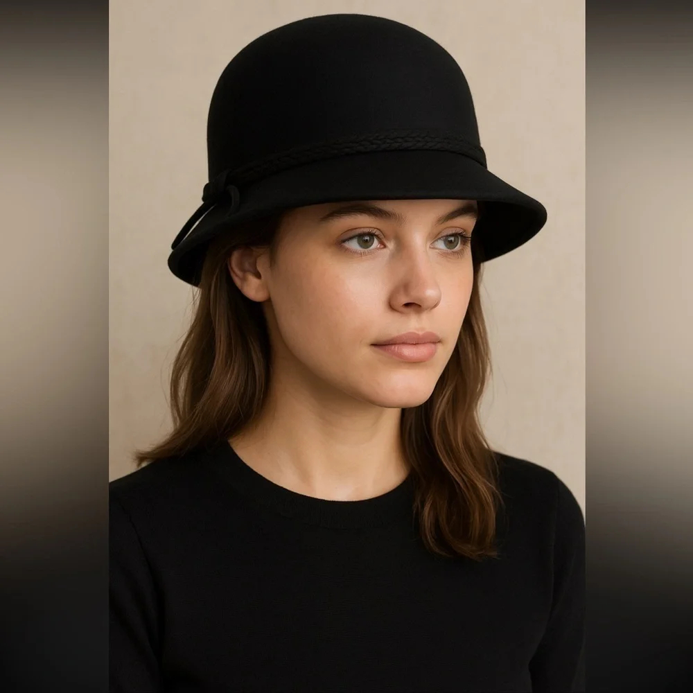Nine West Black felt hat
